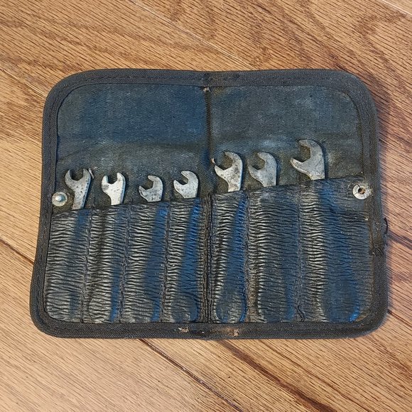 Antique CORNWELL 7-Piece OPEN END WRENCH SET in Pouch rare - Picture 9 of 16